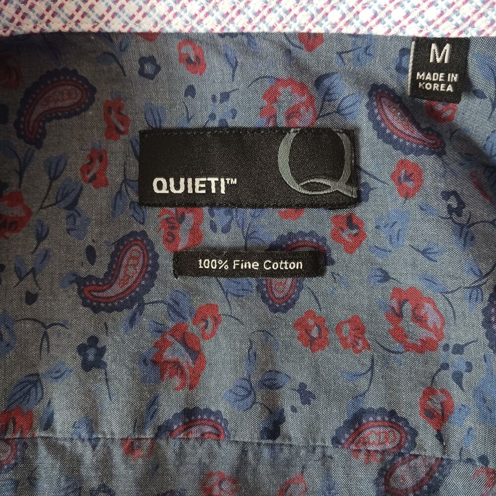 Quieti Paisley Long Sleeved Men's Button Up Shirt Size Medium